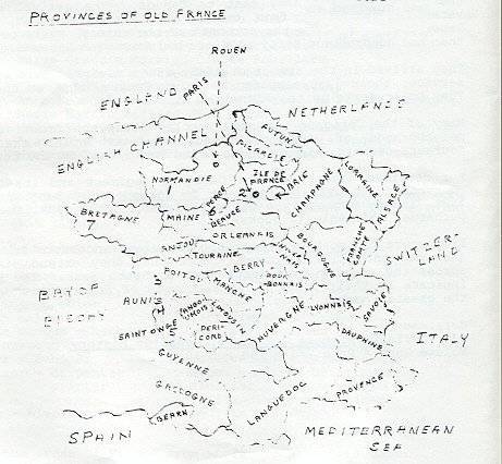 Map of Old France